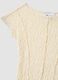 White stretch T-shirt with raised floral texture_6