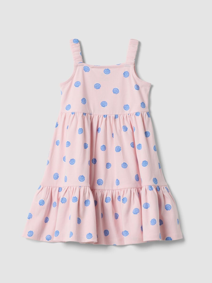 Girls&rsquo; pink pure cotton polka-dot dress, regular fit_1