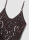 Brown fitted stretch dress with sequins_5