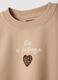 Beiges Sweatshirt aus reiner Bio-Baumwolle mit Rippkragen_2