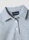 Graues Poloshirt aus Baumwollmischung mit Allover-Strass, Regular Fit_5