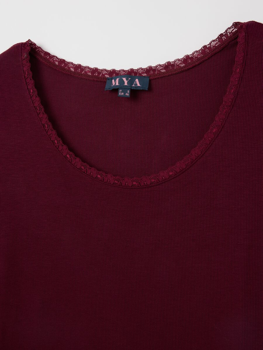 Red long sleeve regular fit T-shirt_5