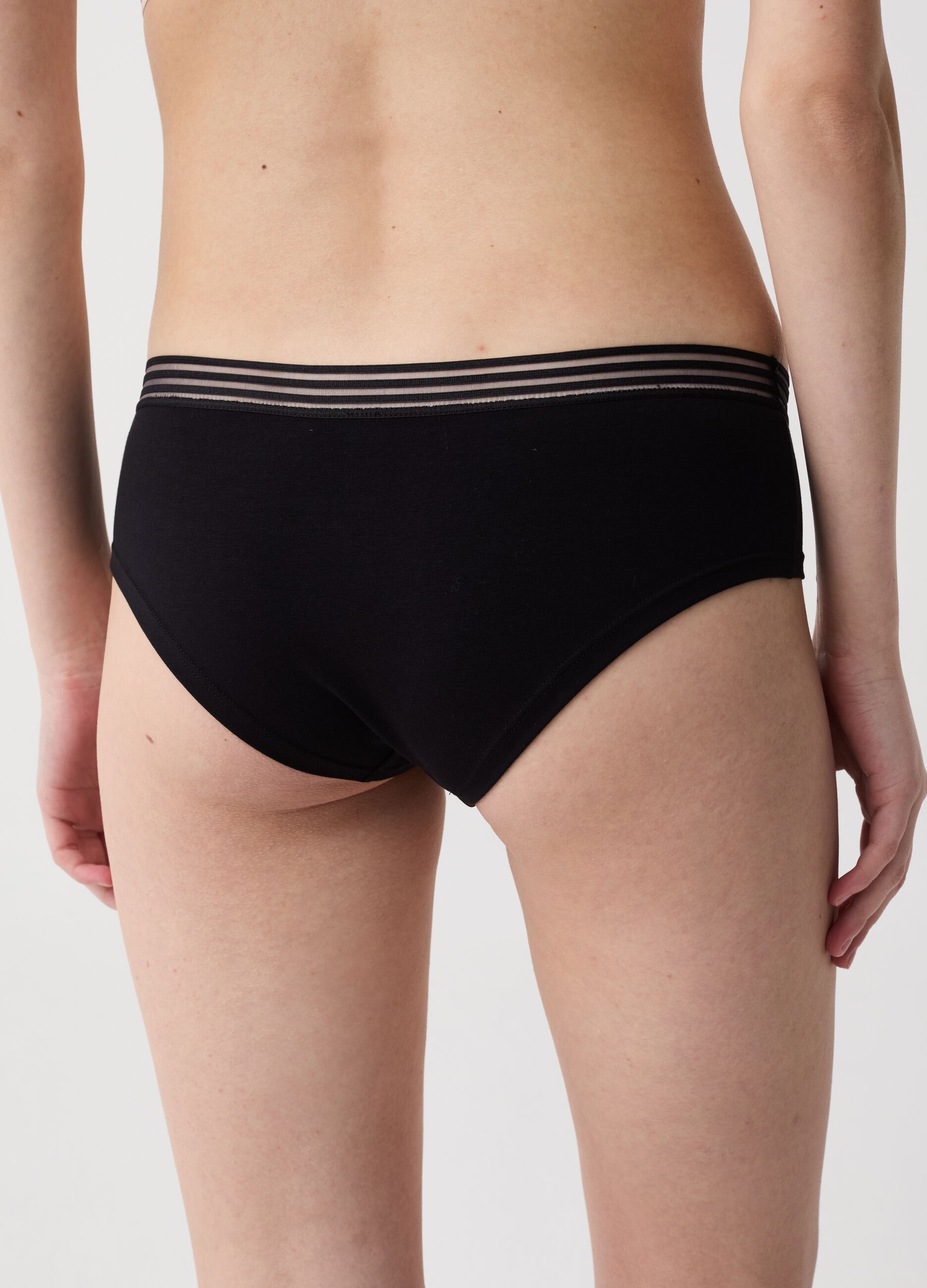 The Nude Effect French knickers in stretch organic cotton