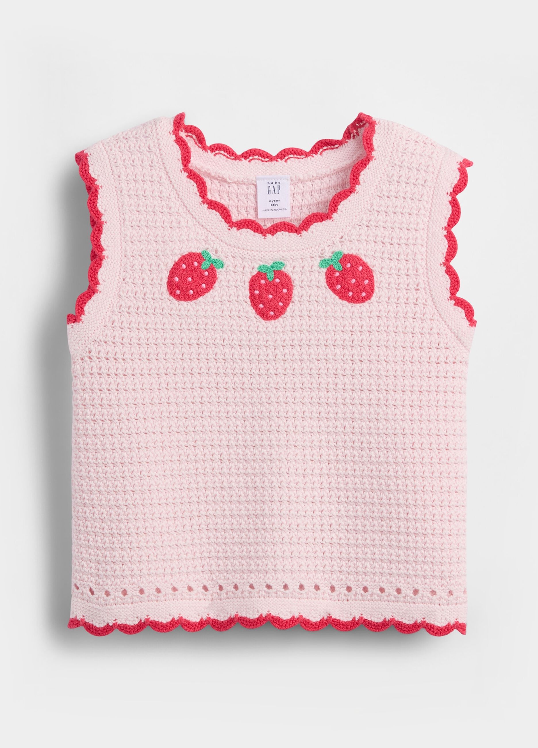 Pure cotton crochet tank top