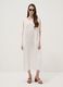 Vestido branco comprido em linho puro, corte regular_1