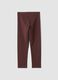 Leggings marroni in cotone elasticizzato skinny fit_1