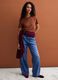 Brown Supima cotton crew-neck T-shirt, regular fit_1