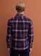 Camisa de franela de cuadros rojos y azules en algod&oacute;n puro, corte regular_3