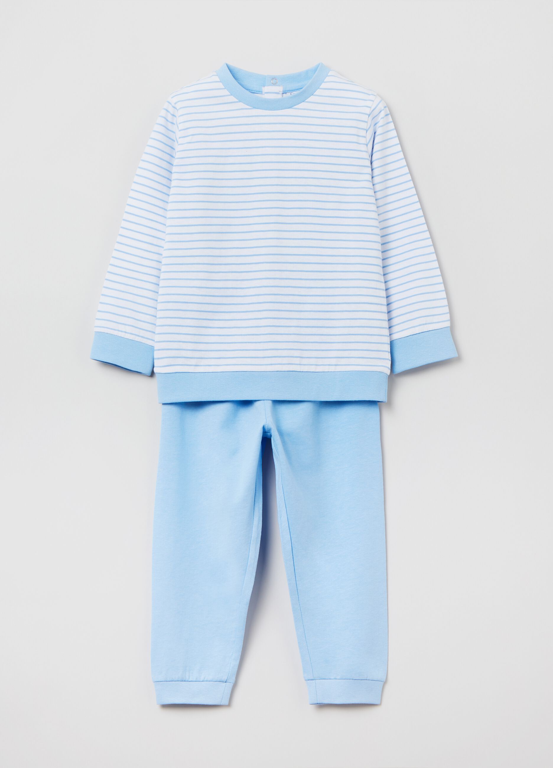 Pijama de rayas de algodón