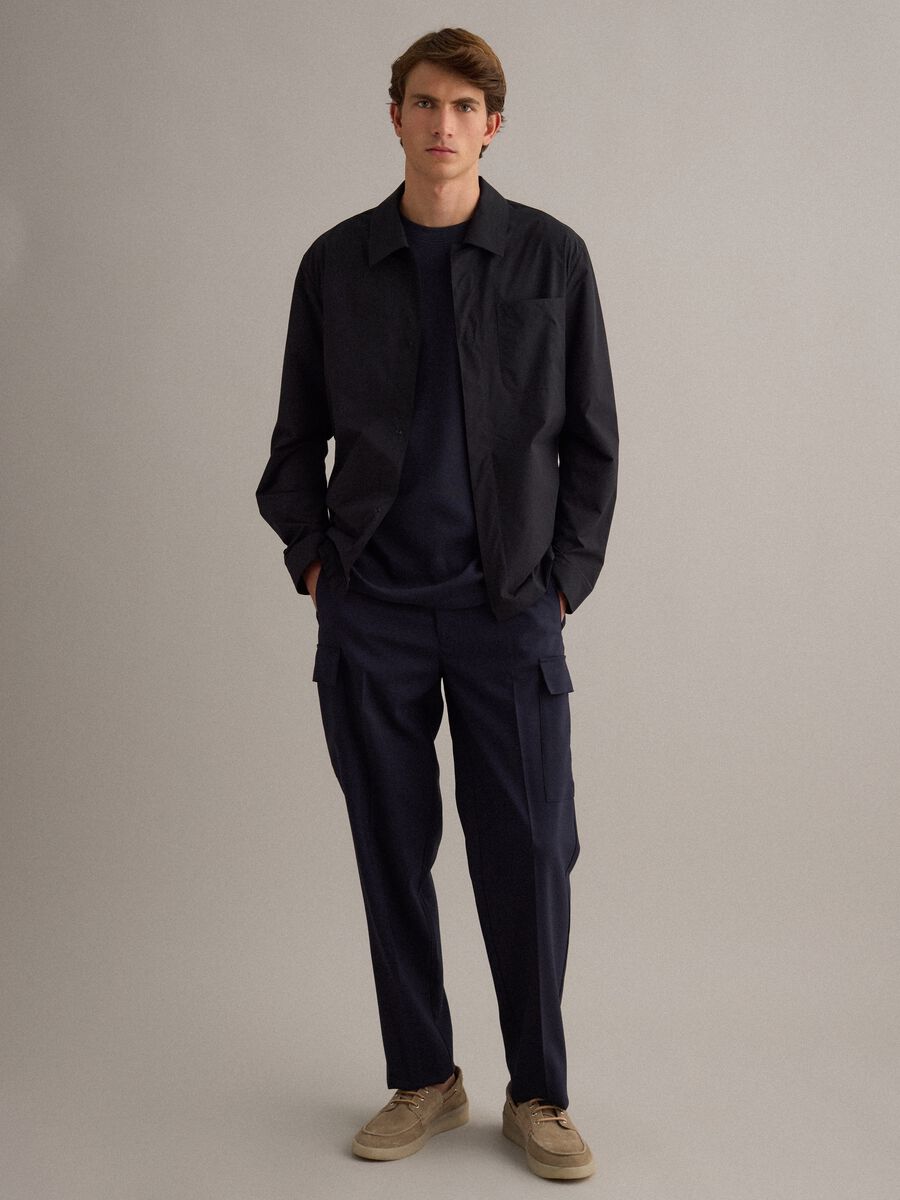 Black waterproof lightweight jacket regular fit_1