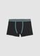 Blue stretch organic cotton boxer shorts_0