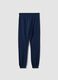 Blue pure-cotton joggers, regular fit_1
