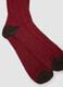Kurze rote Socken aus elastischer Wolle und Seide_2