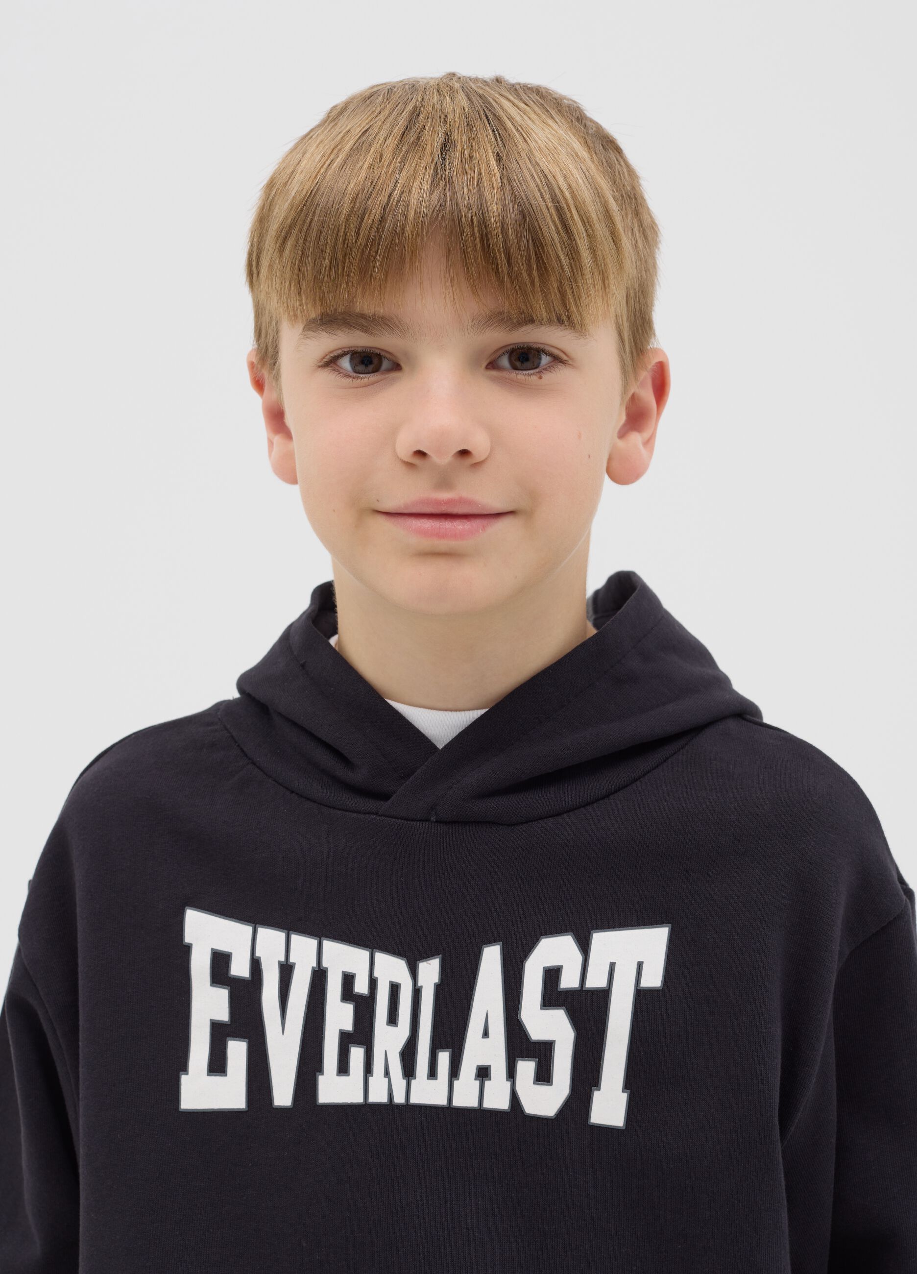 Boys&rsquo; multicoloured regular-fit hoodie in 100% cotton