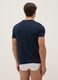 Regular Fit Round Neck Blue Pure Cotton T-shirt_2