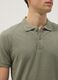 Short-sleeved green polo shirt in pure cotton_3