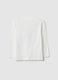 Children's white pure cotton oversized t-shirt with print_1