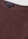 Brown boat-neck T-shirt with lurex threads_1
