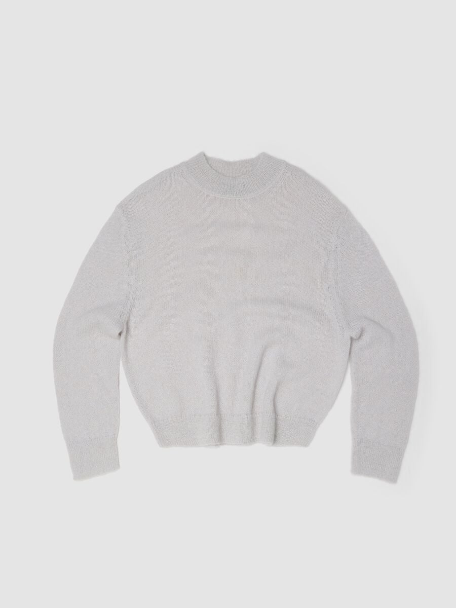Mohair Crew Neck in Light Beige_1