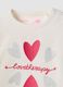 Wei&szlig;es Regular-Fit-T-Shirt aus Stretch-Baumwolle mit gestickten Herzen_3