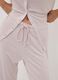 Pink pure viscose pyjama with lace V-neck, regular fit_2
