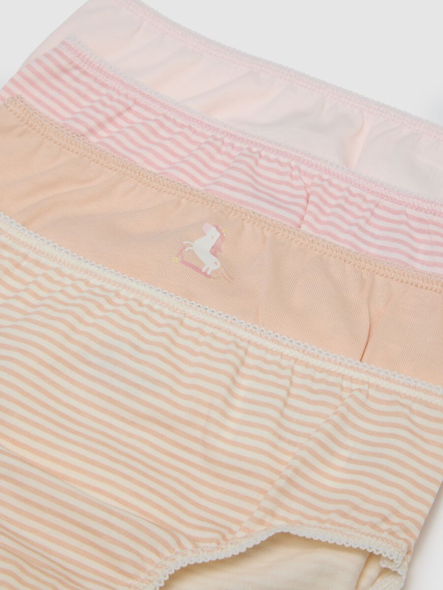 Multipack of multicolour baby girl cotton briefs regular fit_2