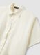 Camisa blanca de lino puro de corte regular_5