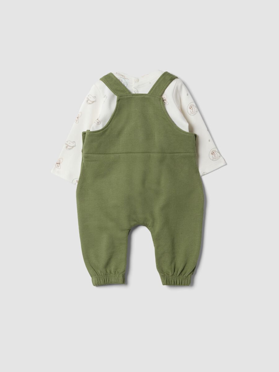 Completo verde in puro cotone organico con stampa Toy Story_1