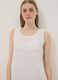White sleeveless pure cotton nightdress with floral embroidery_3