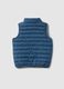 Blue padded children's gilet, regular fit, water repellent with zip_1