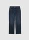 Blue straight jeans in stretch denim regular fit_4