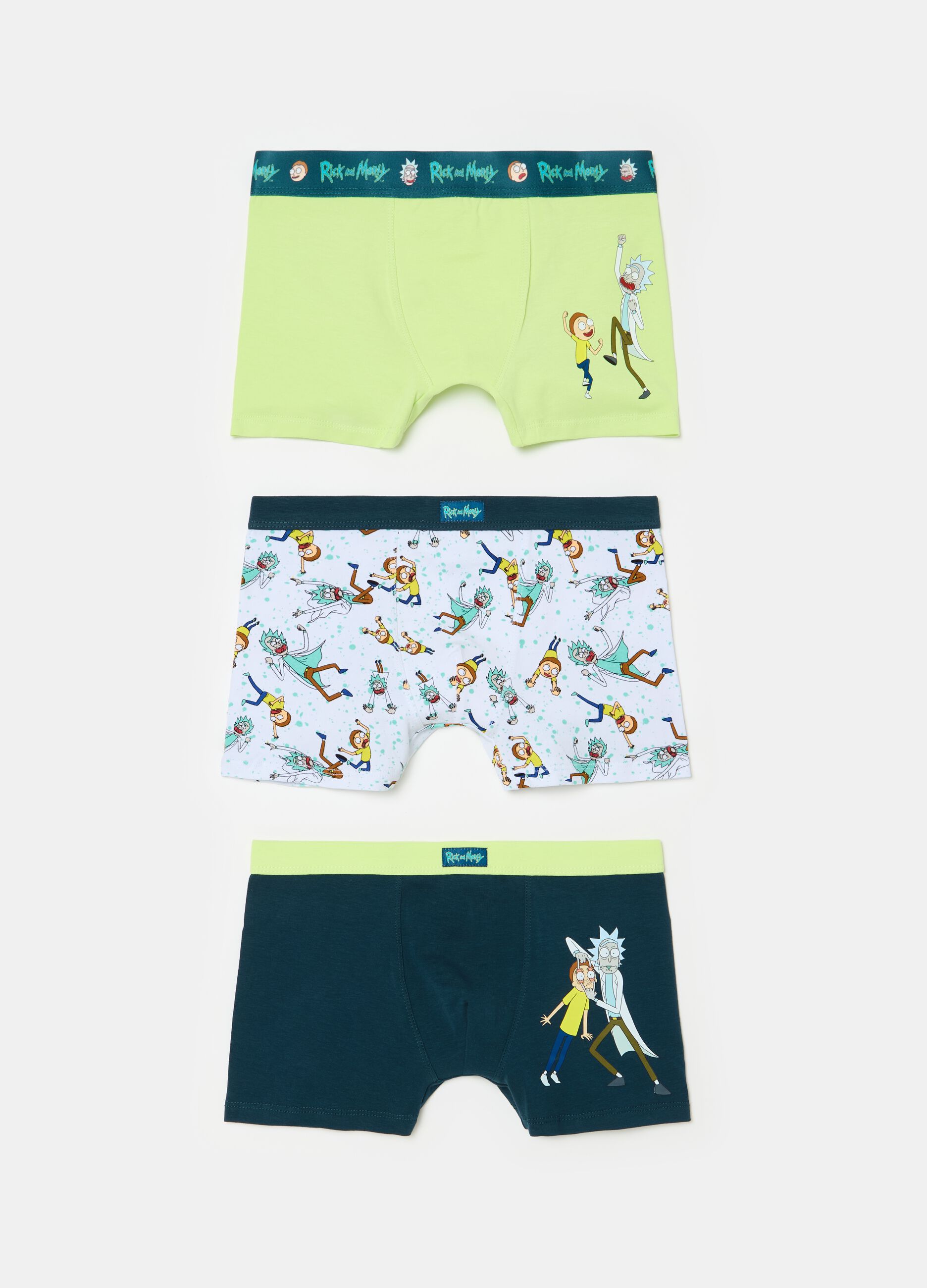 Tripack boxer con stampa Rick and Morty