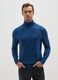 Blue regular fit turtleneck_0