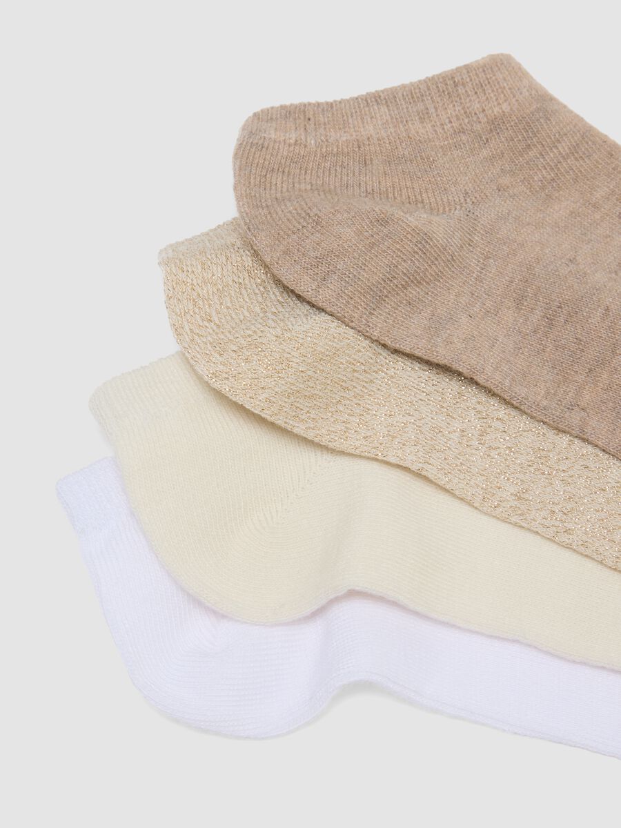 Multipack di sette calzini invisibili beige in tessuto elasticizzato_2