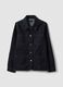 Blue pure cotton denim jacket, regular fit with buttons_0