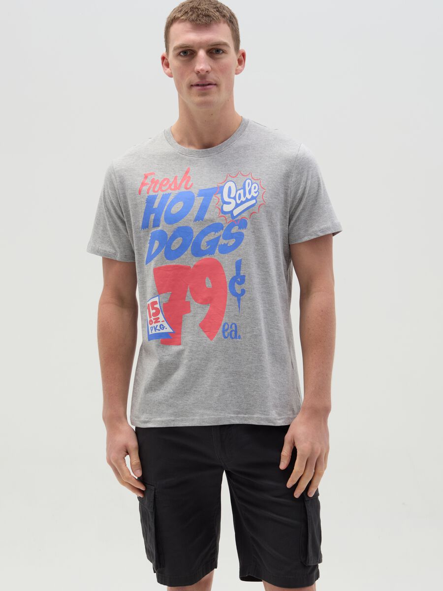 T-shirt with hot dogs print_0