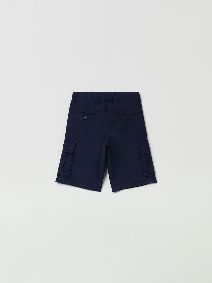 Cotton cargo Bermuda shorts_1