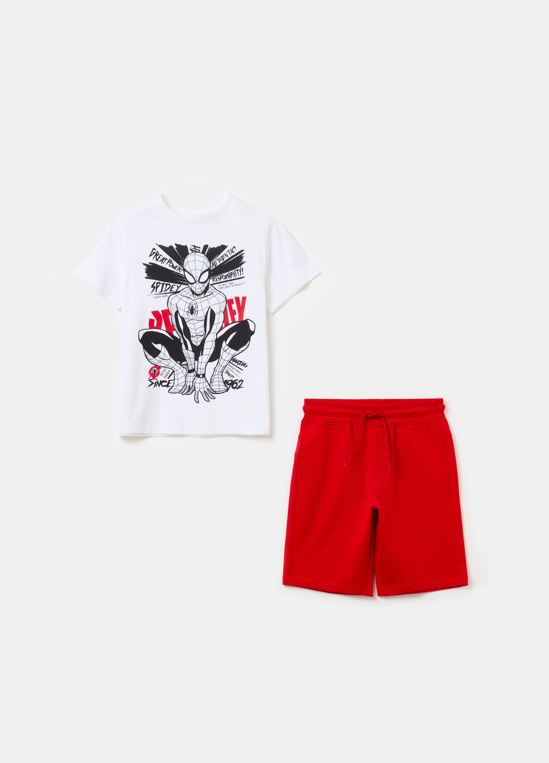 Jogging set in cotton with Spider-Man print