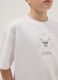 Kids' white pure cotton oversized fit t-shirt with Chicago Bulls logo_2