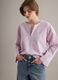 Camisa regular fit em algod&atilde;o puro &agrave;s riscas multicolor com bolso_0