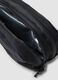 Black toiletry bag with front pocket and zip_1