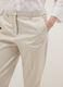 Beige stretch cotton satin trousers regular fit_4