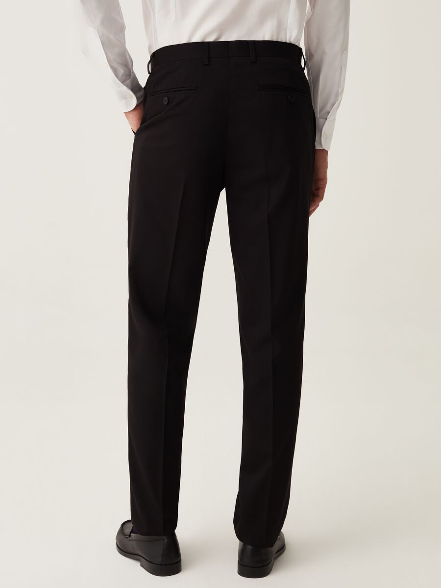 Black regular-fit trousers_2