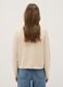 Beige V-neck cardigan in pure cotton with regular fit_2