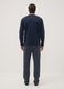 Pigiama blu navy in puro cotone organico con girocollo_3