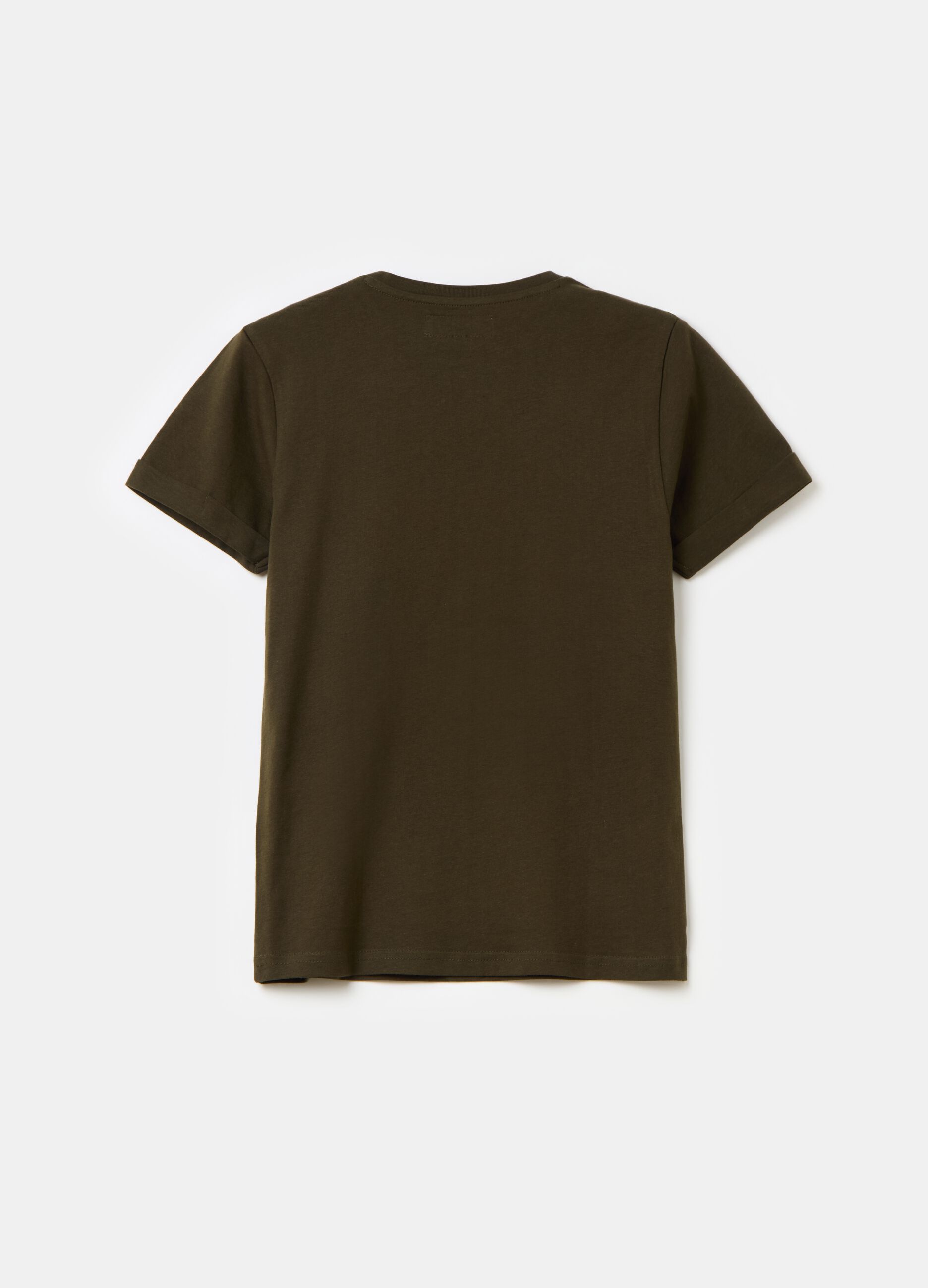 T-shirt with two-tone logo print