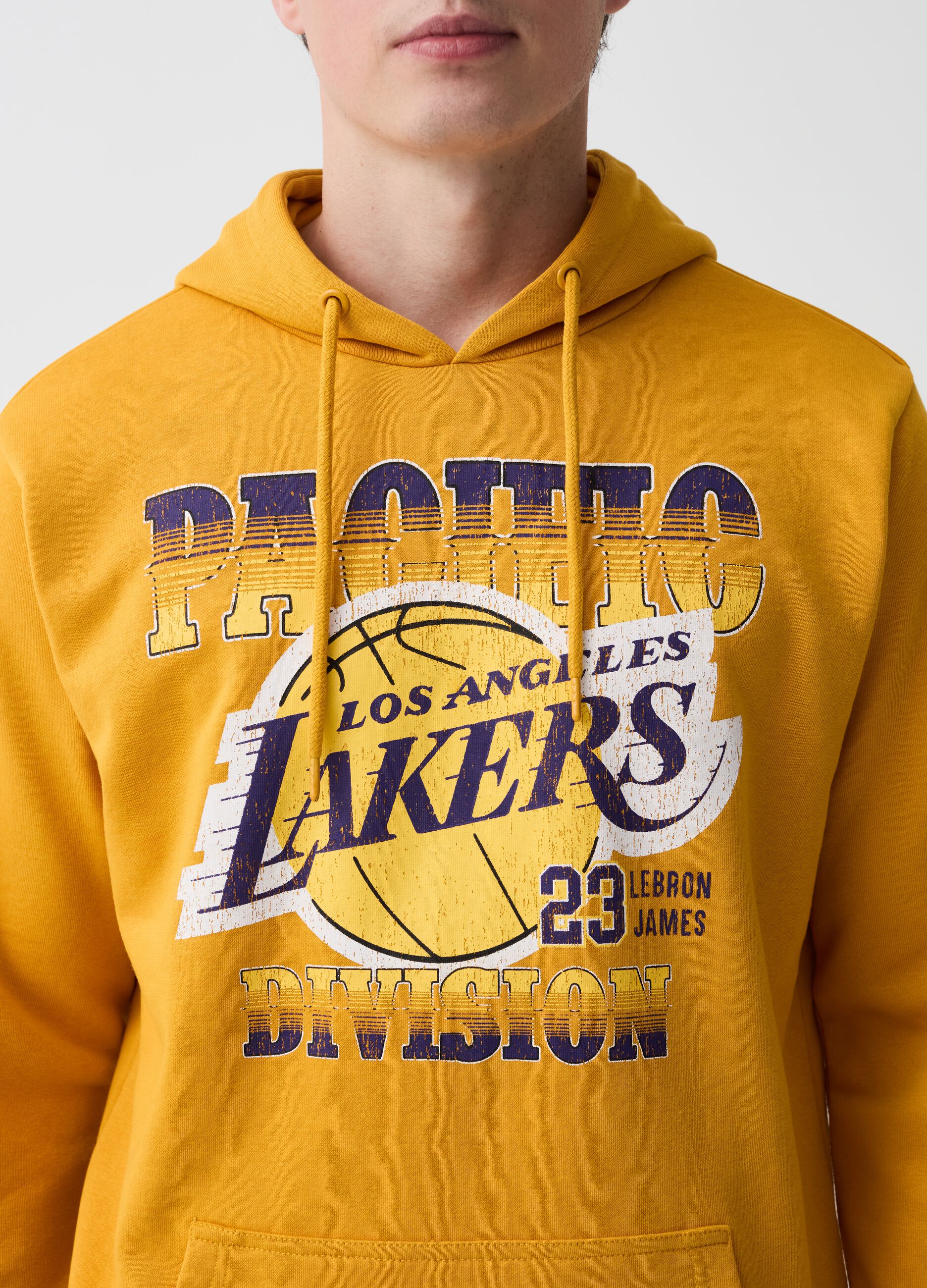 Sweatshirt with NBA Los Angeles Lakers print and hood