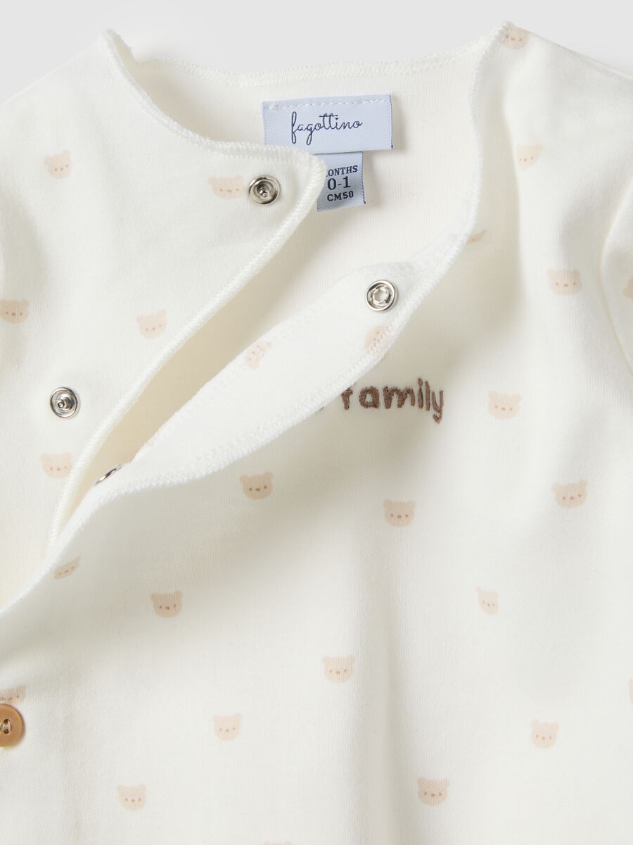 Baby girl's long sleeve pure cotton white bodysuit_2