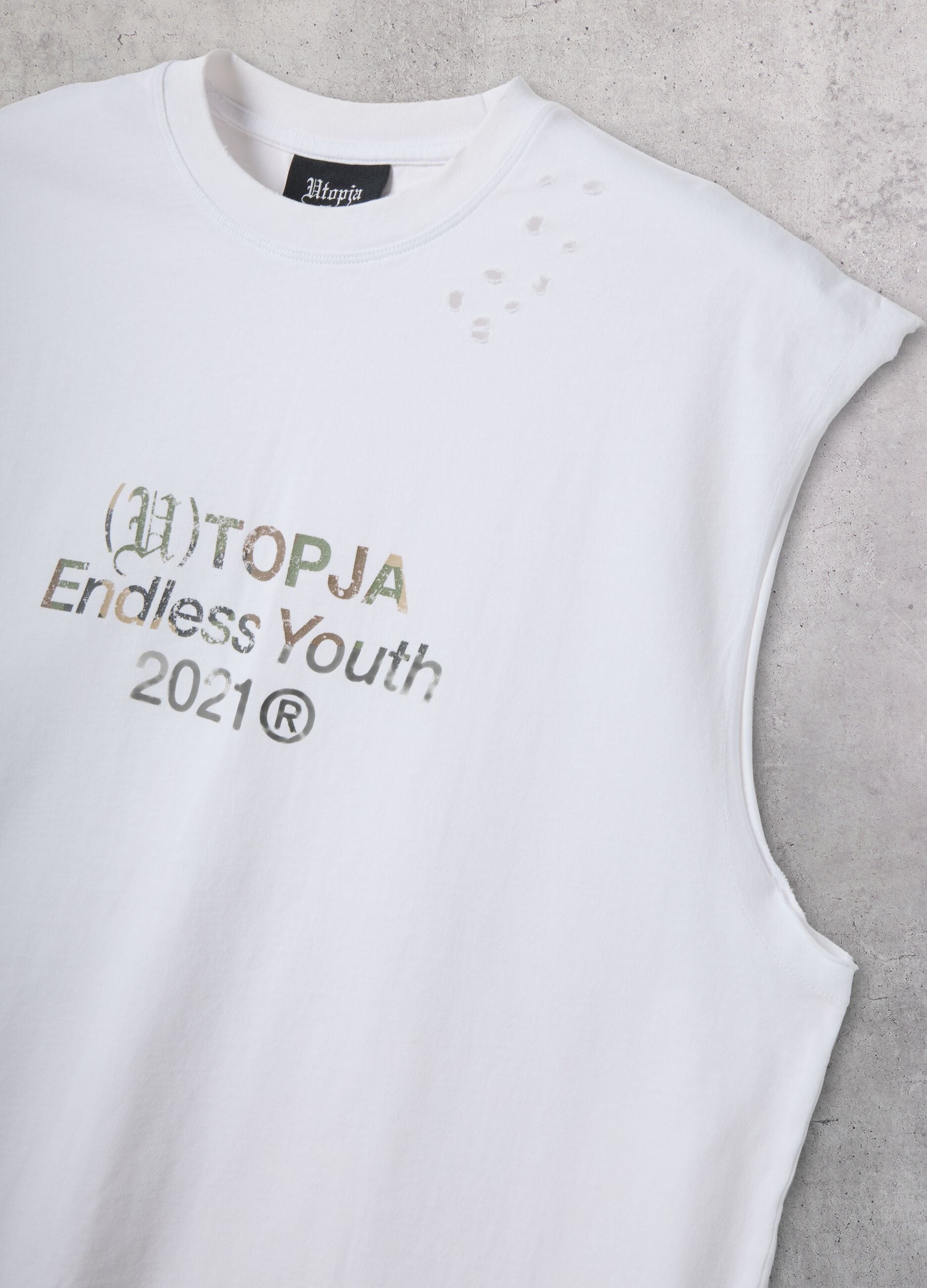 Sunfaded White Tank Top