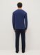 Blue crew neck long sleeve pyjama in pure cotton regular fit_2